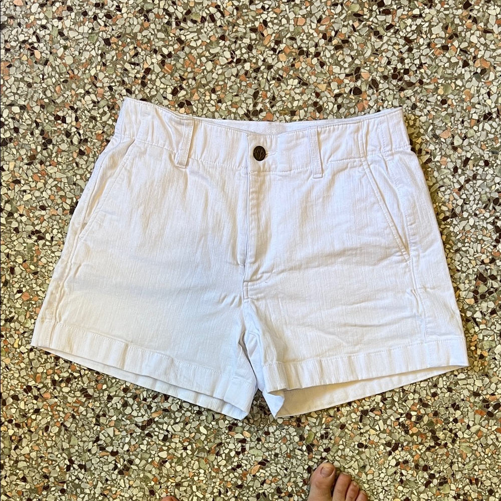 Draper James White Cotton Shorts